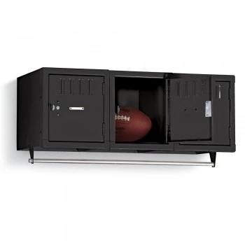 Wall-Mount Locker - 3 Openings Per Unit - Black