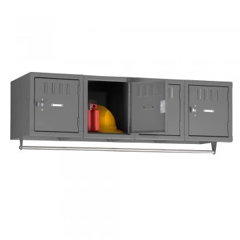 Wall-Mount Locker - 4 Openings Per Unit - Medium gray Wall-Mount Locker - 4 Openings Per Unit - Medium gray