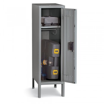 12x12x36" Opening - Half-Height Locker - With Legs - Medium gray