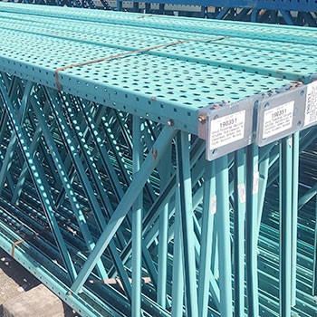 42” x 336” Used Teardrop Pallet Rack Upright- Old Style 42” x 336” Used Teardrop Pallet Rack Upright- Old Style