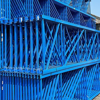 48” x 324” Used Teardrop Pallet Rack Upright- Old Style 48” x 324” Used Teardrop Pallet Rack Upright- Old Style