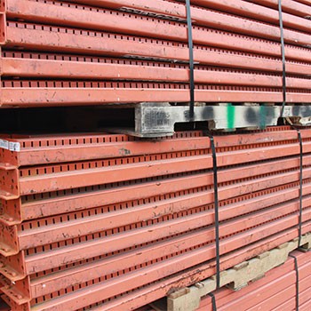 136" x 4 3/4" Used Teardrop Pallet Rack Beam- New Style