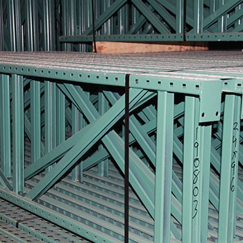 24" x 96" Teardrop Pallet Rack Upright- Old Style