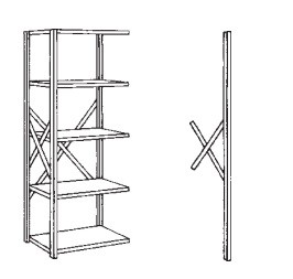 15"x42"x99" Steel Warehouse Shelving Starter - 5 Shelf