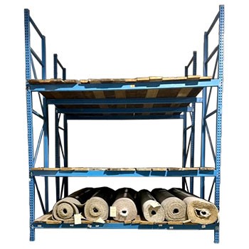 144” x 144” x 180” Used Carpet Rack Starter- 3 Shelf 144” x 144” x 180” Used Carpet Rack Starter- 3 Shelf