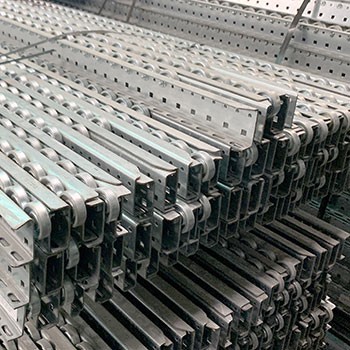 99"L x 2 7/8"W x 2 5/8"H Used Pallet Flow Rail with No Stop