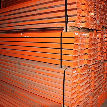 138" x 4 1/2" Used Teardrop Pallet Rack Beam- Old Style
