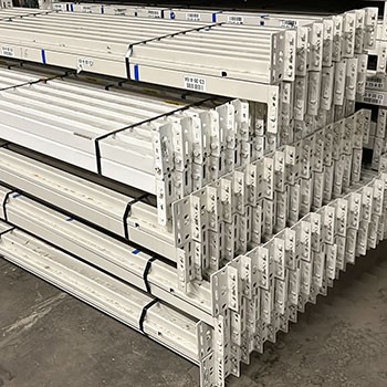 96" x 2 1/2" Used Teardrop Pallet Rack Beam- New Style