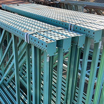 54” x 96” Used Teardrop Pallet Rack Upright- New Style 54” x 96” Used Teardrop Pallet Rack Upright- New Style