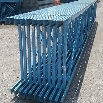 42" x 330" Used Teardrop Pallet Rack Upright- New Style