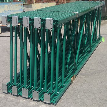 42" x 144" Teardrop Pallet Rack Upright- Old Style