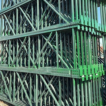 42" x 168" Used Teardrop Pallet Rack Upright- Old Style
