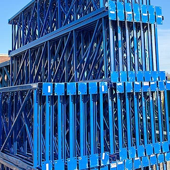 42" x 216" Used Teardrop Pallet Rack Upright- Old Style