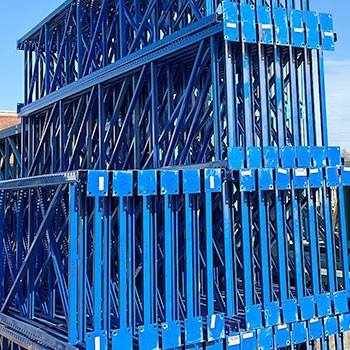 42” x 216” Used Teardrop Pallet Rack Upright- Old Style 42” x 216” Used Teardrop Pallet Rack Upright- Old Style