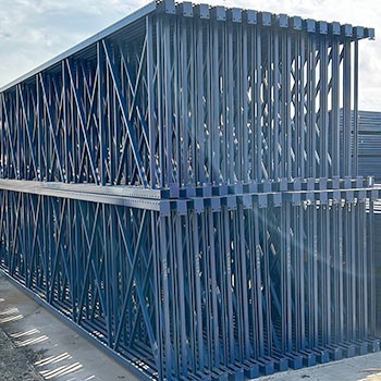 60” x 336” Used Teardrop Pallet Rack Upright- Old Style 60” x 336” Used Teardrop Pallet Rack Upright- Old Style
