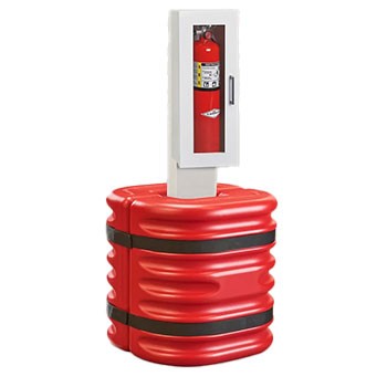 24"H Used Building Column Protector- Fits 10" Column- Red