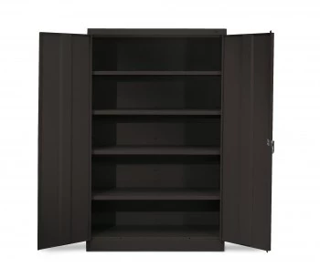 48"x18"x78" Jumbo Storage Cabinet- All-Welded- Black