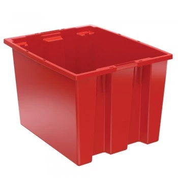 19x15x13” Stack and Nest Tote Box - Carton of 6 - Red
