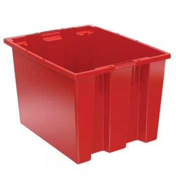 19x15x13” Stack and Nest Tote Box - Carton of 6 - Red 19x15x13” Stack and Nest Tote Box - Carton of 6 - Red