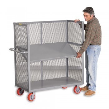 48"Wx24"Dx57"H Three-Sided Drop-Shelf Stock Trucks