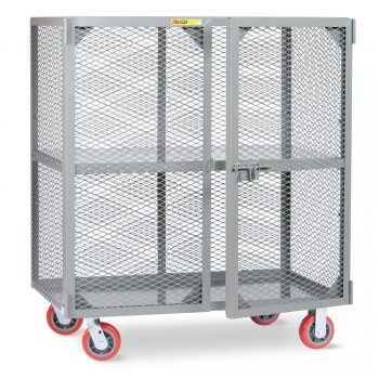 48"Wx24"Dx56"H Visible Contents Security Trucks - One Fixed Shelf