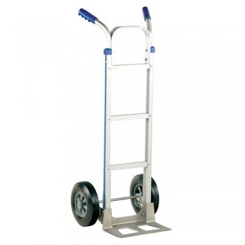 500-Lb. Capacity Aluminum Hand Truck - Dual Handle - Hard Rubber Wheels