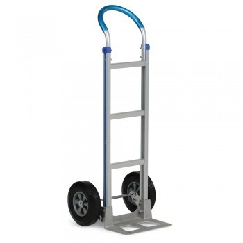 500-Lb. Capacity Aluminum Hand Truck - Loop Handle - Hard Rubber Wheels