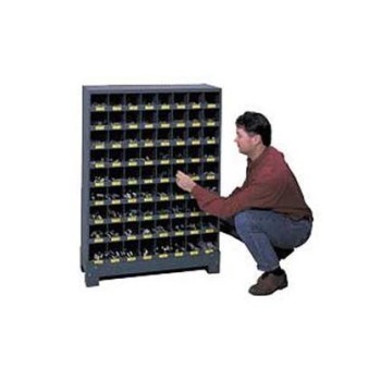 33-3/4 x12x42" All-Welded Steel Bin Shelving - (72) 4x11-7/8 x4-1/2" Bins