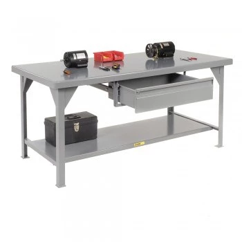 10,000-Lb. Capacity Workbench - 72x36" Top - With 26x20x6" Drawer - Fixed