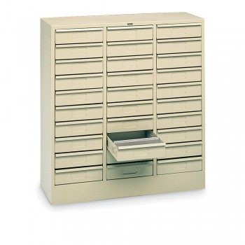 30"x11"x33" Drawer Cabinet- (30) Drawers- Putty