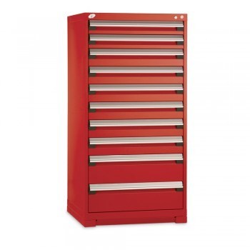 36"x24"x60" Drawer Cabinet- 10 Drawers- Blue