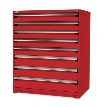 48"x24"x60" Wide-Profile Drawer Cabinet- 8 Drawers- Blue
