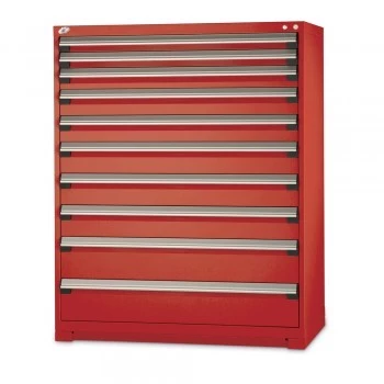 48"x24"x60" Wide-Profile Drawer Cabinet- 10 Drawers- Blue