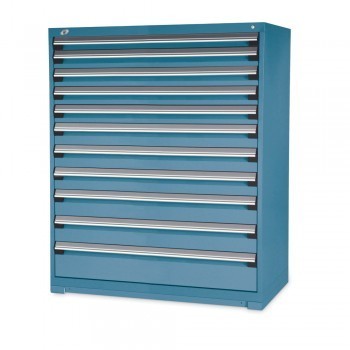 48"x24"x60" Wide-Profile Drawer Cabinet- 11 Drawers- Blue