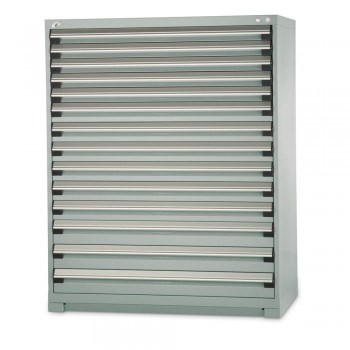 48"x24"x60" Wide-Profile Drawer Cabinet- 14 Drawers- Blue