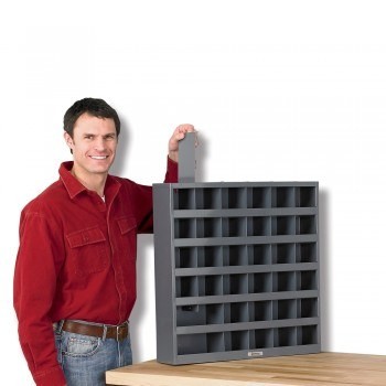 (36)Bins- Steel Bin Shelving with Removable Dividers - 23-3/4 x4-3/4 x23-3/4"