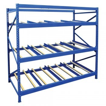 96x36x84" Gravity Flow Rack - 3 Flow Levels