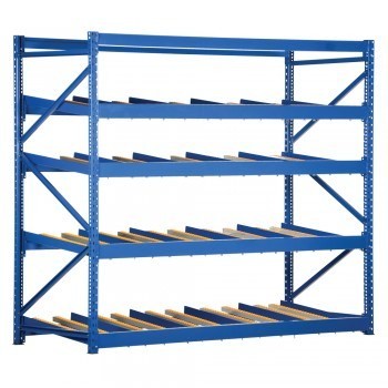 96x36x84” Gravity Flow Rack - 5 Flow Levels