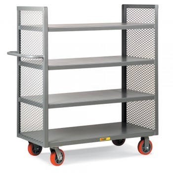 48"Wx24"Dx57"H Two-Sided Mesh Stock Trucks - 3 Shelves