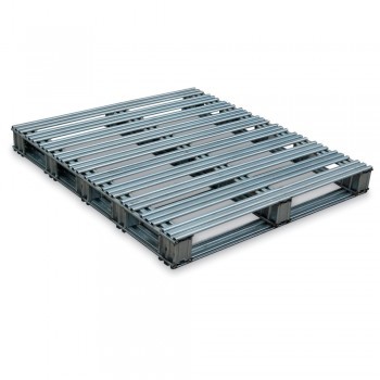 40"Wx48"Lx4-3/4"H Galvanized Steel Pallets - Two-Way Fork Entry