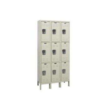 12x18x24" Opening 3-Tier Galvanite Corrosion-Resistant Locker - 3 Lockers Wide