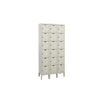 12x12x12" Opening 6-Tier Galvanite Corrosion-Resistant Locker - 3 Lockers Wide