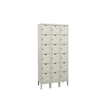 12x15x12" Opening 6-Tier Galvanite Corrosion-Resistant Locker - 3 Lockers Wide