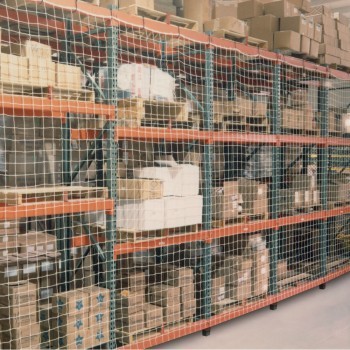 1 3/4" Sq. Mesh Pallet Rack Netting for 48"H Uprights with 96"L Beams