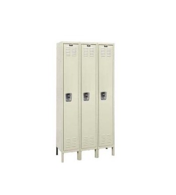 12x12x72” Opening - 1-Tier Locker - Ready-Built Locker -3 Lockers Wide - Set Up - Putty 12x12x72” Opening - 1-Tier Locker - Ready-Built Locker -3 Lockers Wide - Set Up - Putty