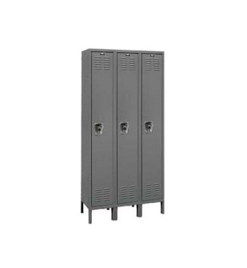 12x15x72” Opening - 1-Tier Locker - Ready-Built Locker -3 Lockers Wide - Set Up - Gray 12x15x72” Opening - 1-Tier Locker - Ready-Built Locker -3 Lockers Wide - Set Up - Gray