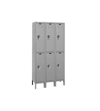 12x15x36” Openings - 2-Tier Locker - Ready-Built Locker - 3 Lockers Wide - Set Up - Gray 12x15x36” Openings - 2-Tier Locker - Ready-Built Locker - 3 Lockers Wide - Set Up - Gray
