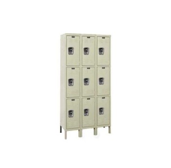 12x12x24” Openings - 3-Tier Locker - Ready-Built Locker - 3 Lockers Wide - Set Up - Putty 12x12x24” Openings - 3-Tier Locker - Ready-Built Locker - 3 Lockers Wide - Set Up - Putty