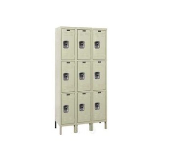 12x15x24” Openings - 3-Tier Locker - Ready-Built Locker - 3 Lockers Wide - Set Up - Putty 12x15x24” Openings - 3-Tier Locker - Ready-Built Locker - 3 Lockers Wide - Set Up - Putty