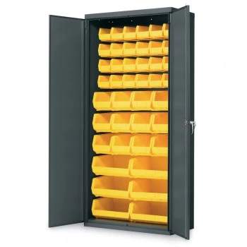 36"x18"x78" 42-AkroBin Cabinet- Gray